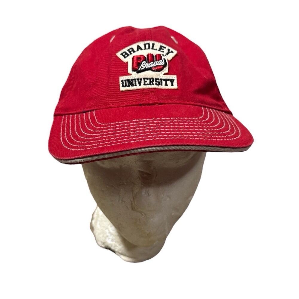 Bradley University Braves Red Baseball Hat New NWT